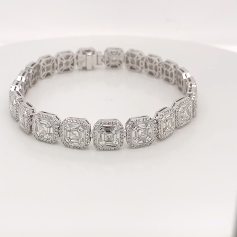 Diamond link bracelet